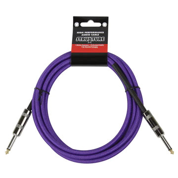 Strukture SC10PP Straight to Straight Instrument Cable - Woven Purple - 10 ft.
