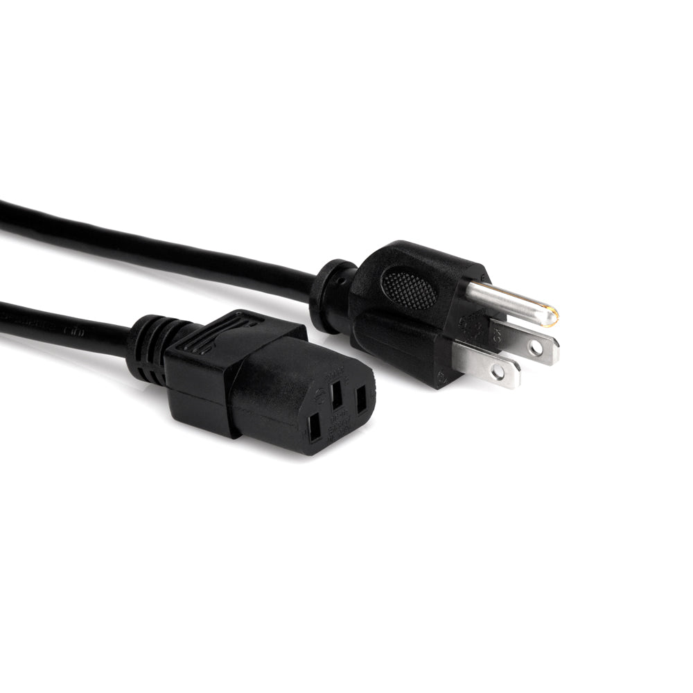 Hosa Power Cord 18 AWG, IEC C13 to NEMA 5-15P, 3ft - Bananas at Large®