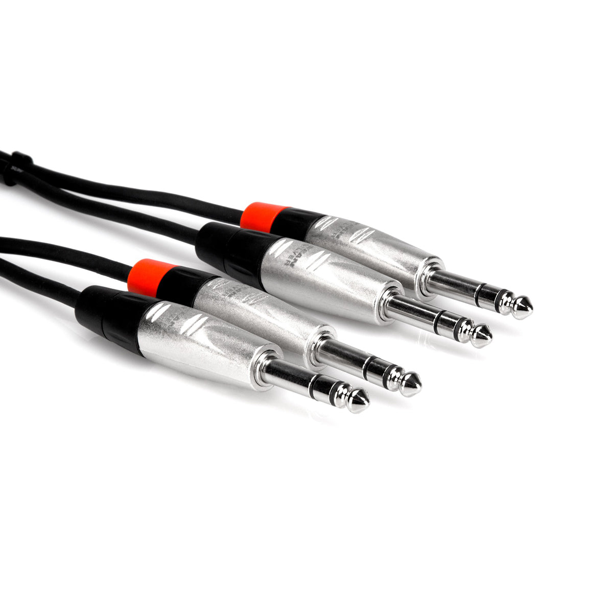 Hosa HSS-015X2 Pro Stereo Interconnect Cable, Dual 1/4 in. to Same - 15 ft. - Bananas at Large®