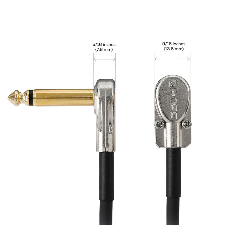 BOSS BPC-8 Angled Pancake Patch Cable - 8 in. - Bananas at Large®