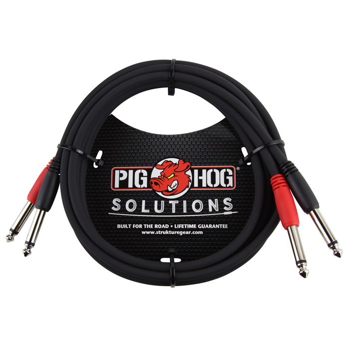 Pig Hog PD-21406 Solutions 6ft 1/4-1/4 Dual Cable - Bananas at Large