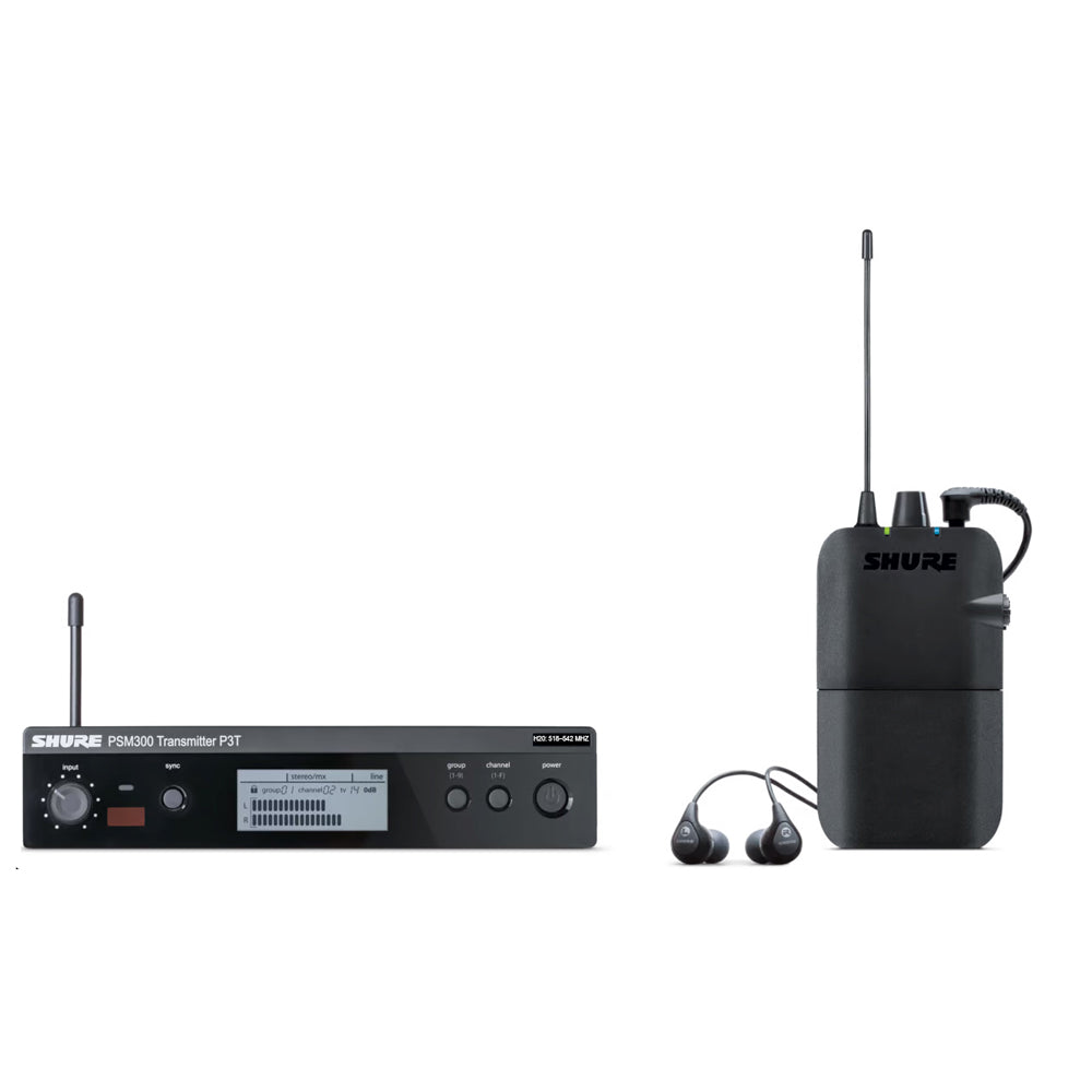 Shure PSM 300 Wireless In-Ear Monitoring Set with SE112 Earphones - H20