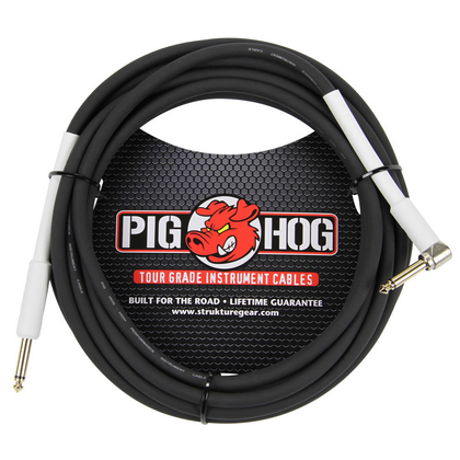 Pig Hog PH186R 18.5 ft. 1/4 in. Straight to Right Angle 8mm Instrument Cable - Bananas at Large