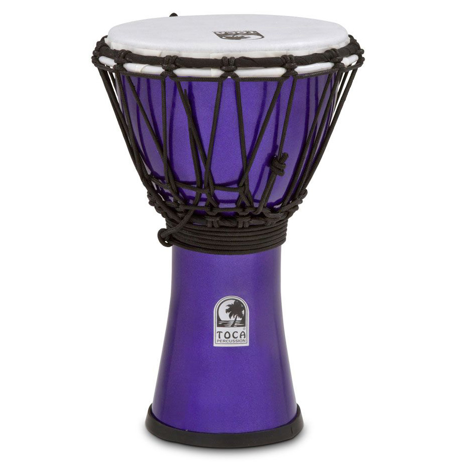 Toca Freestyle Colorsound 7in Djembe - Metallic Indigo - Bananas at Large®