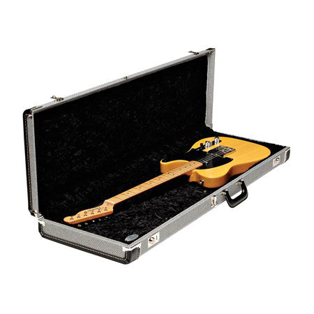 Fender G&G Deluxe Hardshell Case for Strat & Tele - Black Tweed with Black Interior