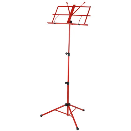 Strukture SMS1XRD Deluxe 3-part Adjustable Music Stand with bag - Red