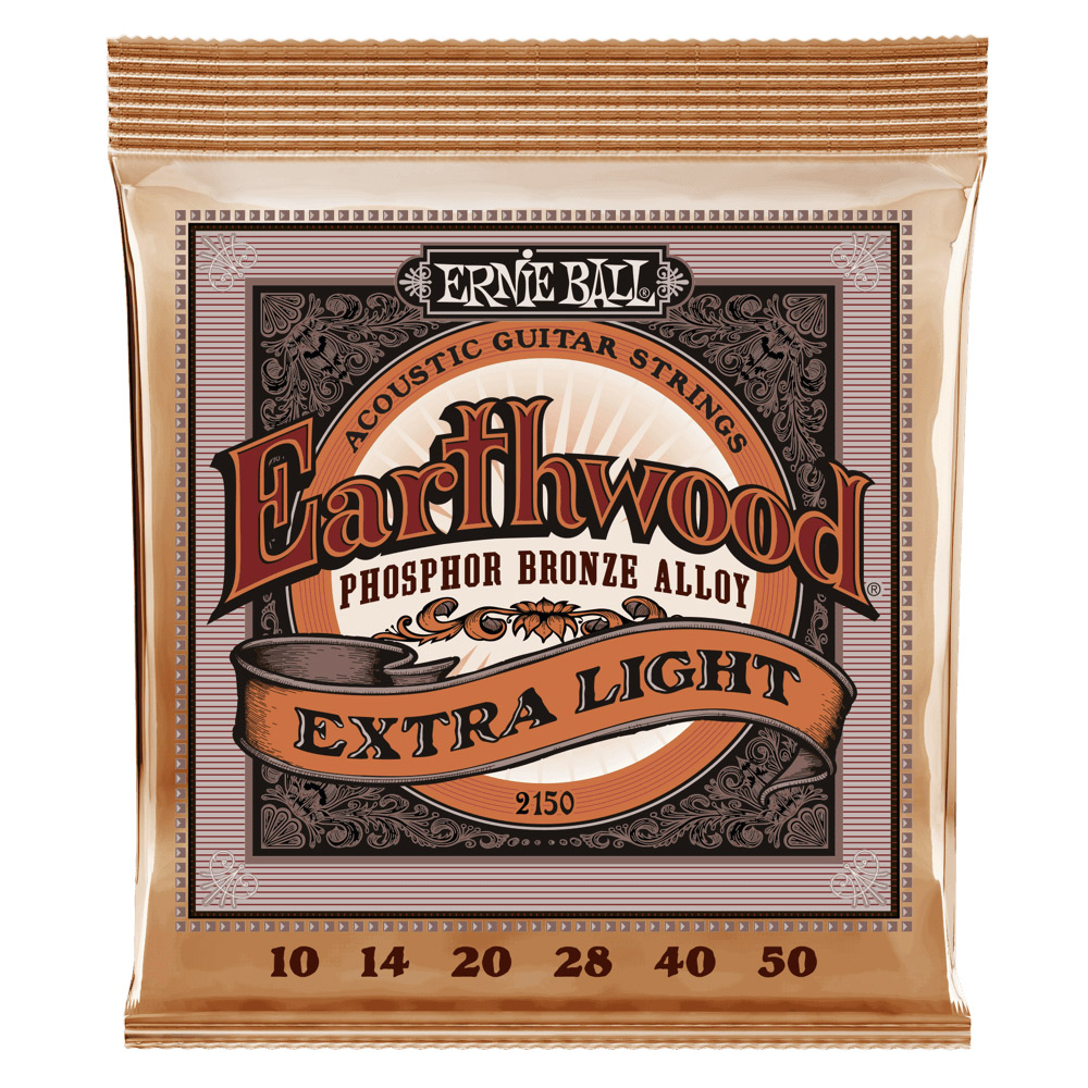Ernie Ball Earthwood Extra Light Phosphor Bronze Acoustic Guitar Strings 10-50 Gauge - Bananas at Large®