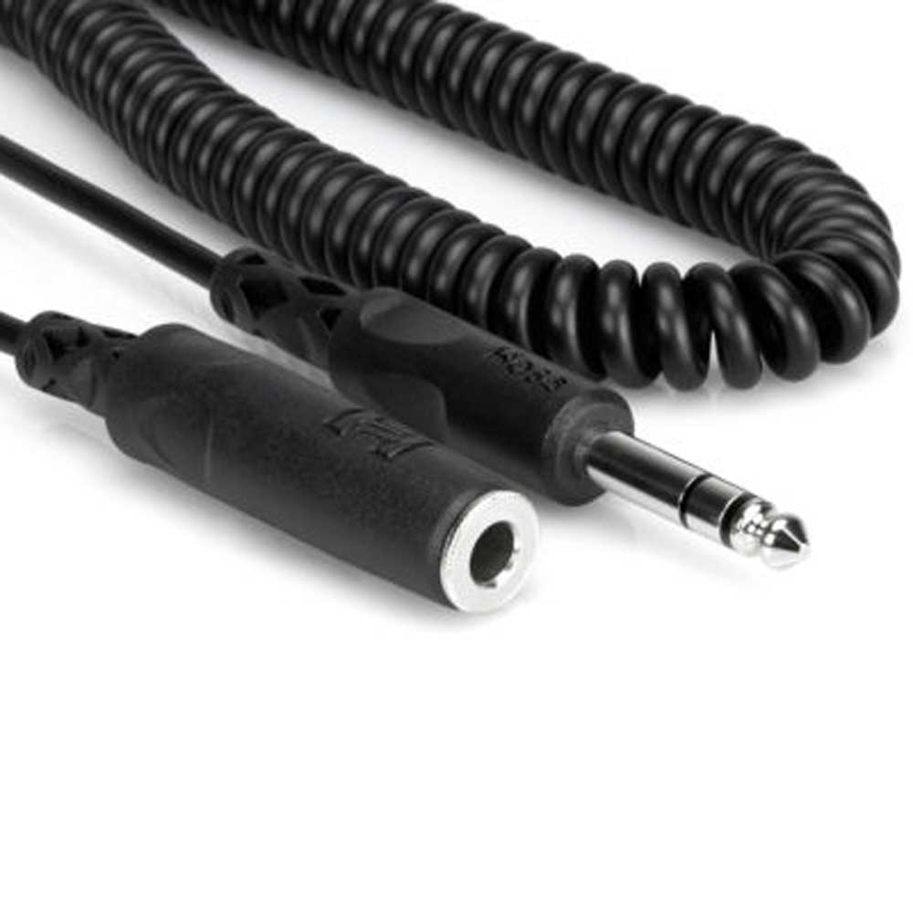 Hosa - HPE-325C - 25 ft Headphone Extension Coiled Cable - 1/4 in TRS Female to Male - Bananas at Large®