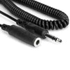 Hosa - HPE-325C - 25 ft Headphone Extension Coiled Cable - 1/4 in TRS Female to Male
