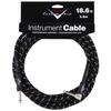Fender Custom Shop Performance Series Cable, Sraight to Right 18.6ft, Black Tweed - Bananas At Large®