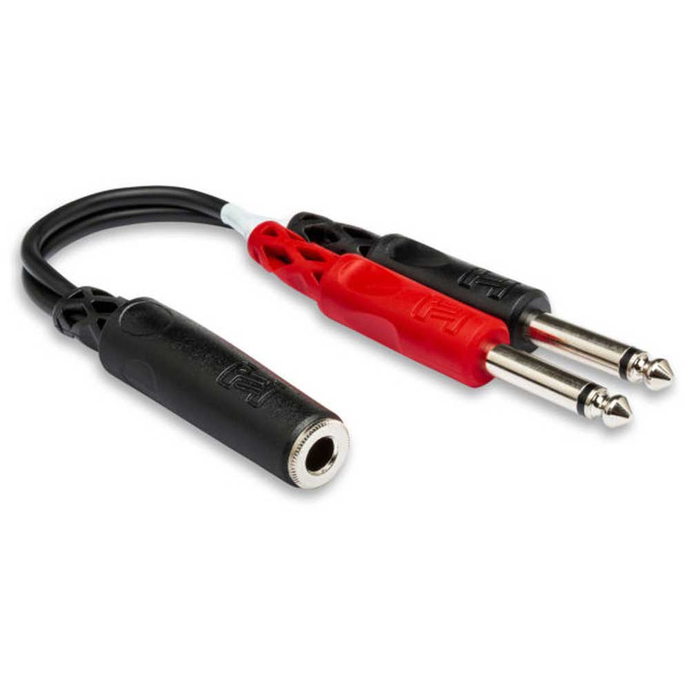 Hosa - YPP-136 - Stereo Breakout - 1/4 in TRS Female to Dual 1/4 in TS Male - Bananas at Large®