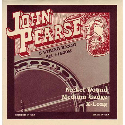 John Pearse 1800M Nickel Wound 5-String Banjo - Medium - Bananas At Large®