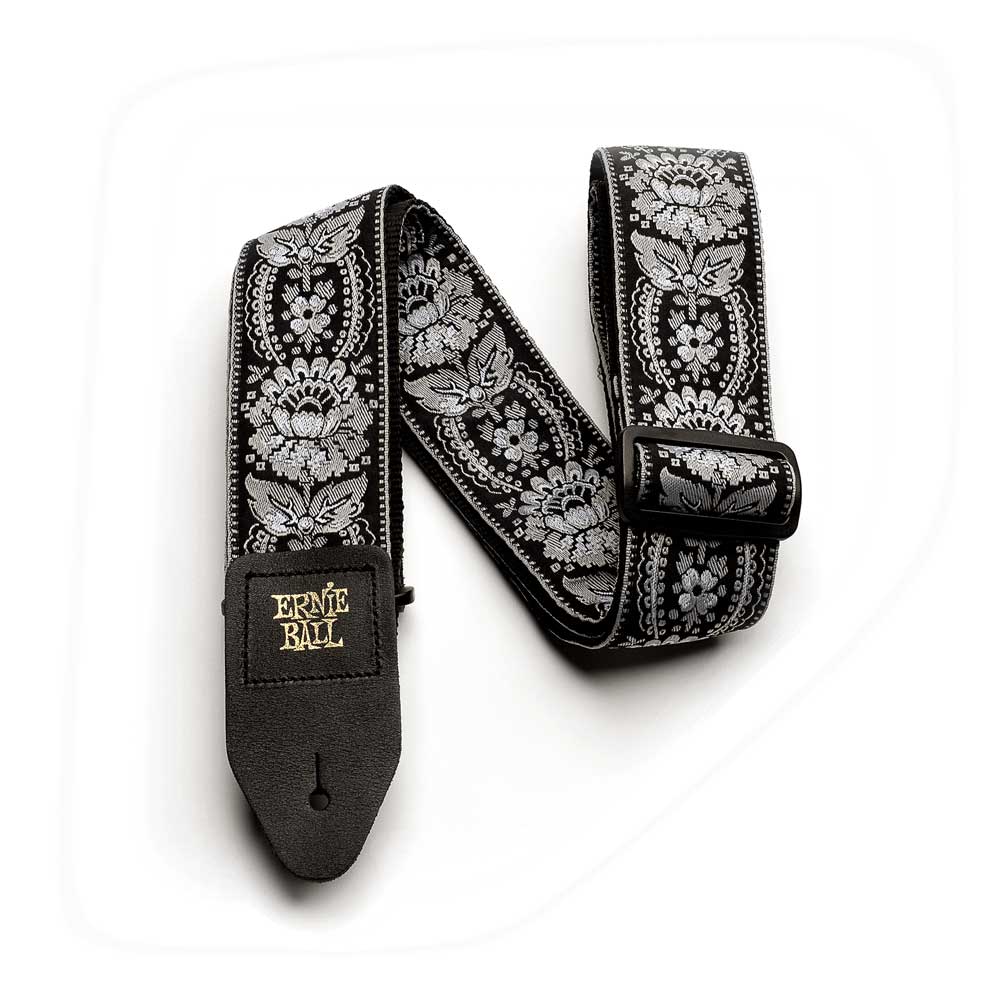 Ernie Ball P04150 Jacquard Design Polypro 2 in. Guitar Strap - Silver Orleans - Bananas at Large®