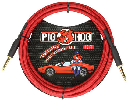 Pig Hog Candy Apple Red Instrument Cable - 10 ft.