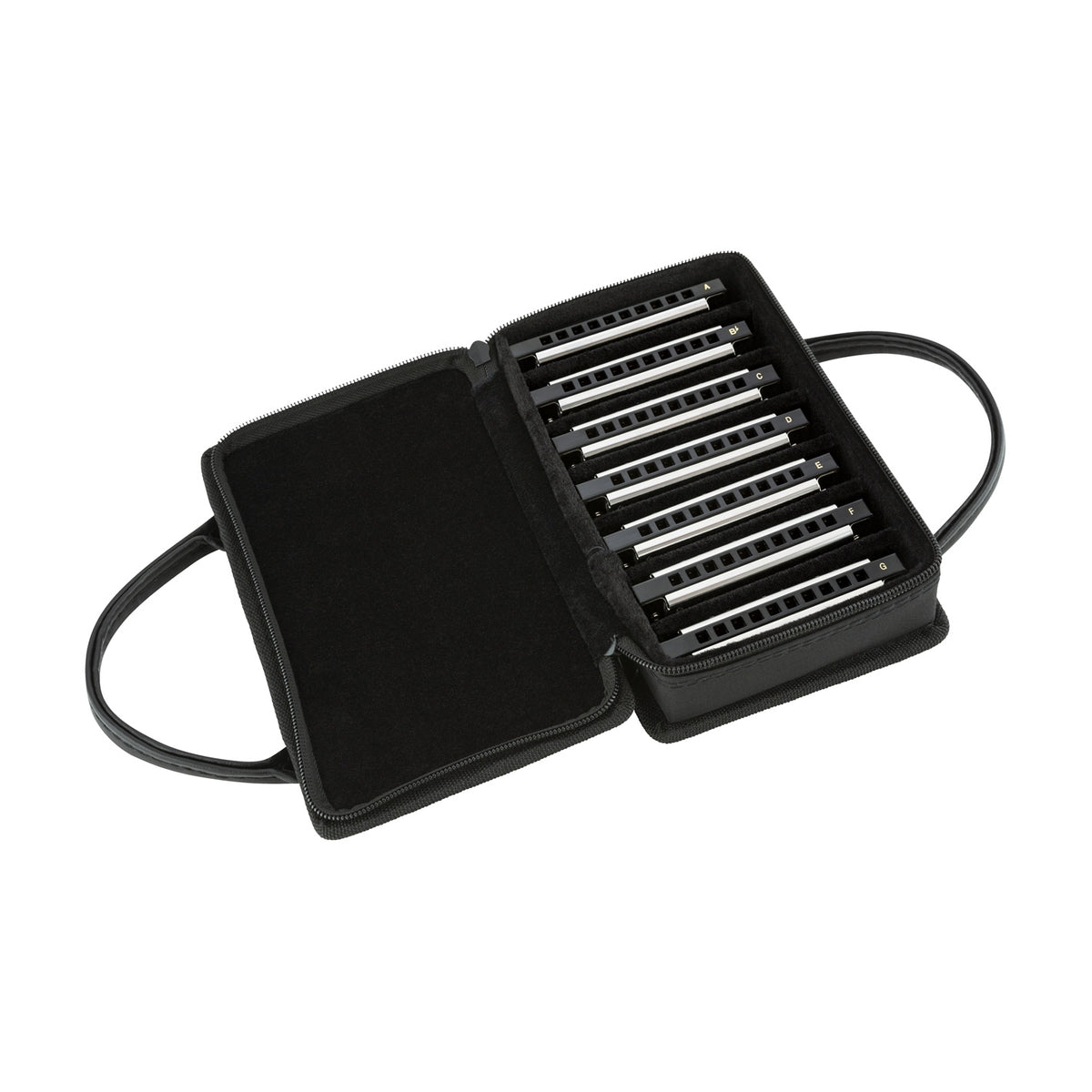 Fender Blues Deluxe Harmonicas with Case (7-Pack) - Bananas at Large®