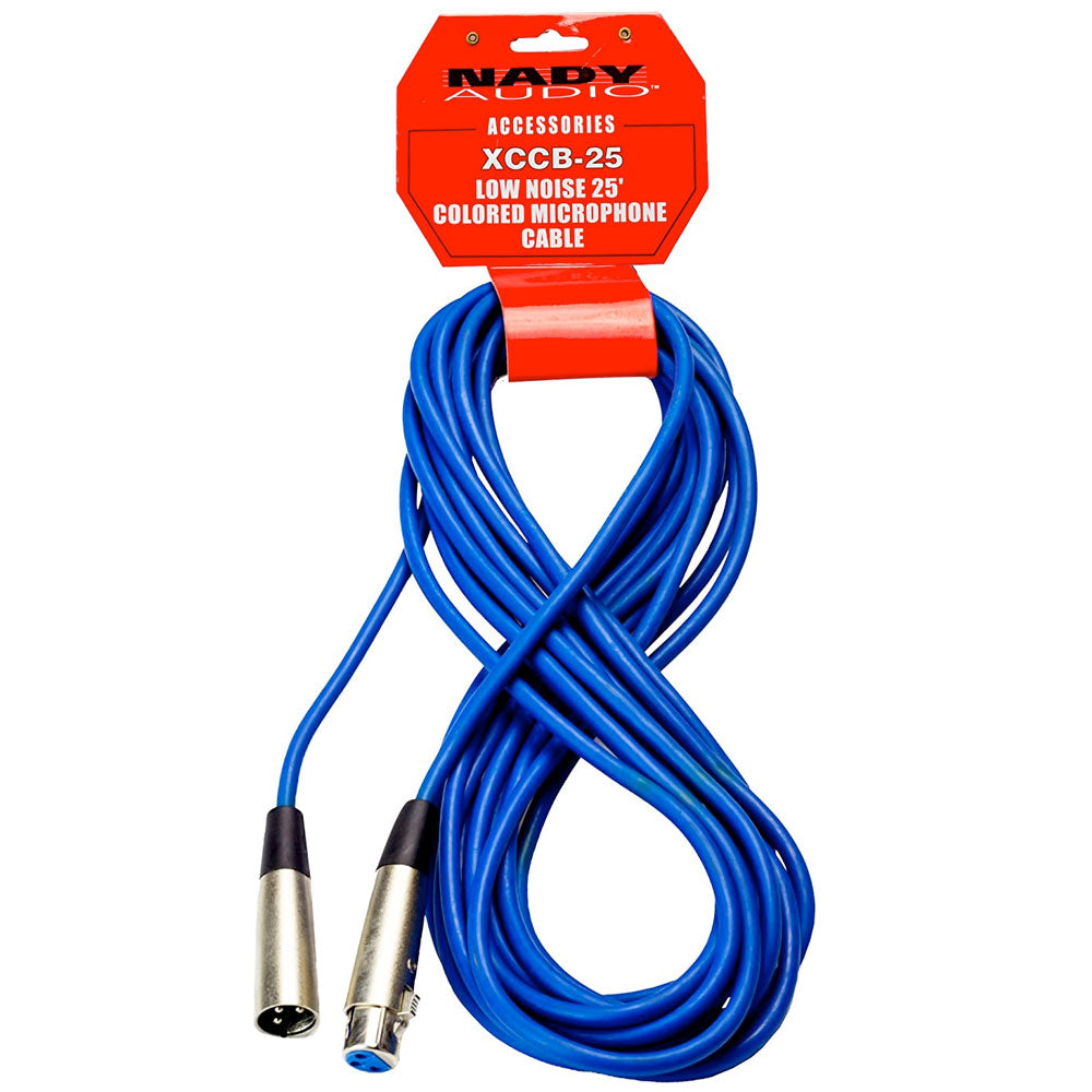 Nady XCCB-25 Low Noise Microphone XLR Cable - Blue - 25 ft.