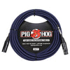 Pig Hog PHM20BBL Black & Blue Woven Microphone Cable - 20 ft.