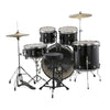 Ludwig Accent 5-Piece Fusion Acoustic Drum Set w/Hardware and Cymbals - Black Sparkle