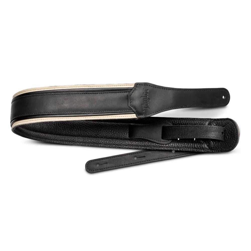 Taylor 4127-25 American Dream Leather 2.5 in. Guitar Strap - Black and White - Bananas at Large®