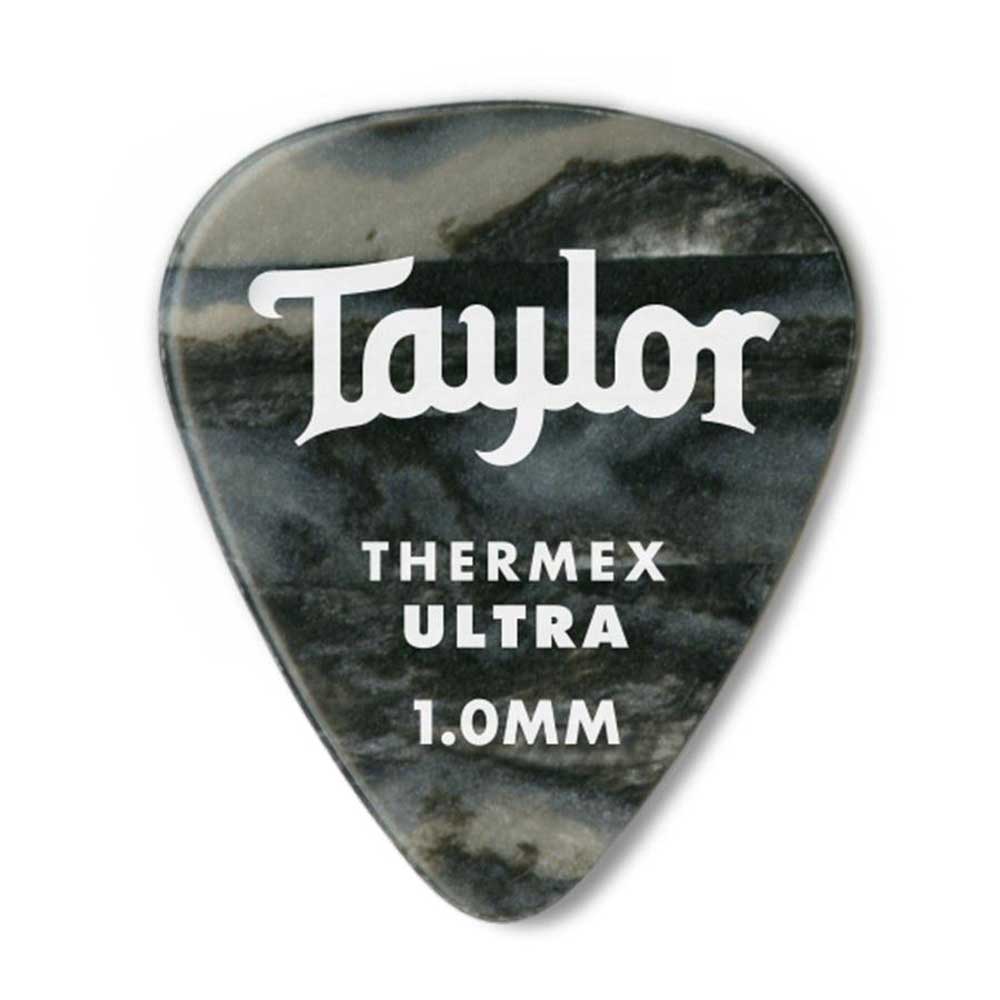 Taylor 80716 Thermex Guitar Picks (6 Pack) - 351 Shape (1.00mm) - Black Onyx