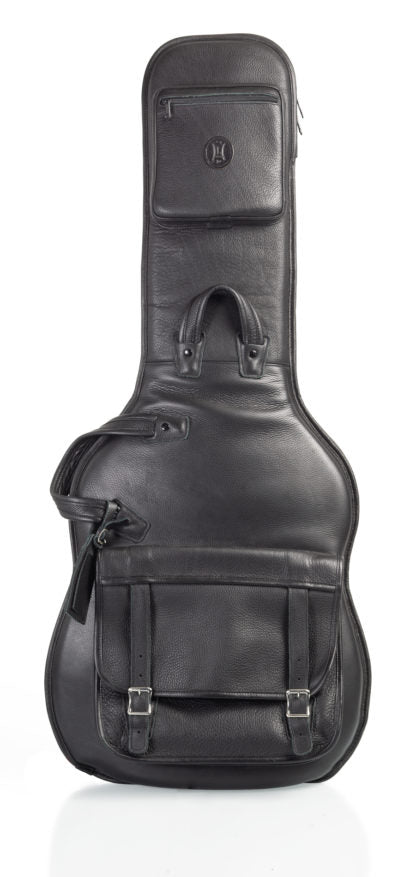 Levy's Premium Leather Gig Bag for Electric Guitar - Black