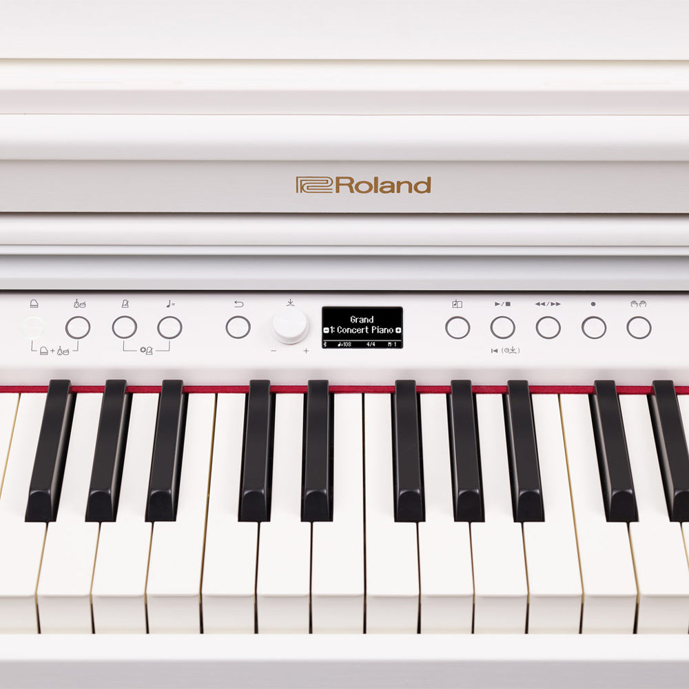 Roland RP-701 Digital Upright Piano w/ Stand and Bench - White