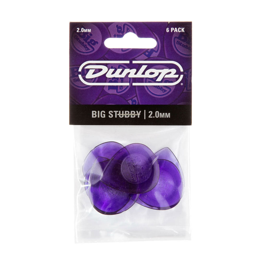 Dunlop 475P200 Lexan® Guitar Picks (6-Pack) - Big Stubby (2.0mm) - Bananas at Large®
