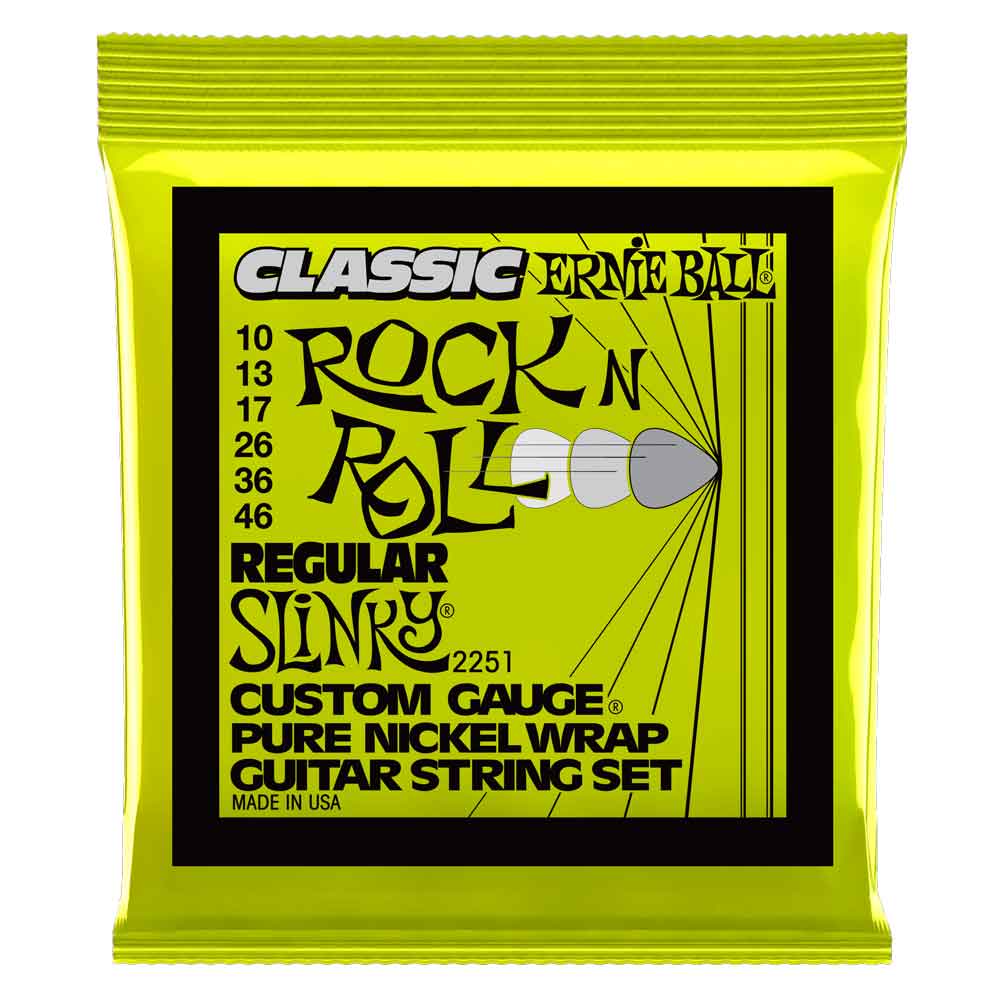 Ernie Ball 2251 Electric Guitar String Set - Nickel Wound Regular Slinky 10-46 - Bananas at Large®