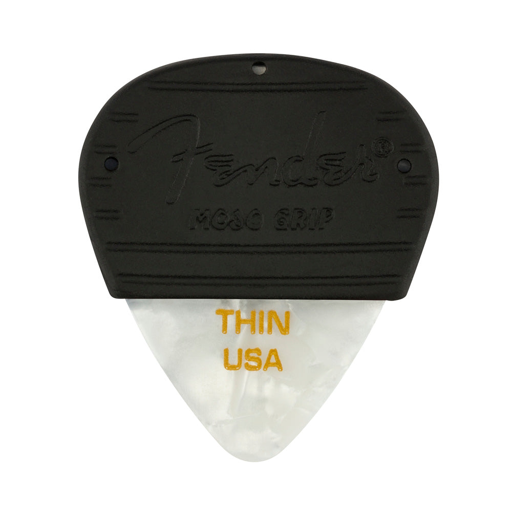 Fender Mojo Grip Thin Picks, Celluloid 3-Pack - White Moto - Bananas at Large®