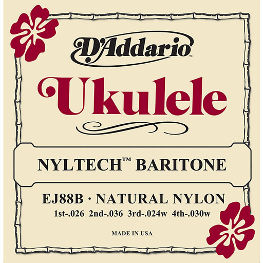 DAddario EJ88B Nyltech Baritone Ukulele Strings - Bananas At Large®
