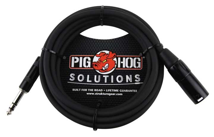 Pig Hog Solutions Balanced Cable, 1/4 in. to XLR - 5 ft. - Bananas at Large®