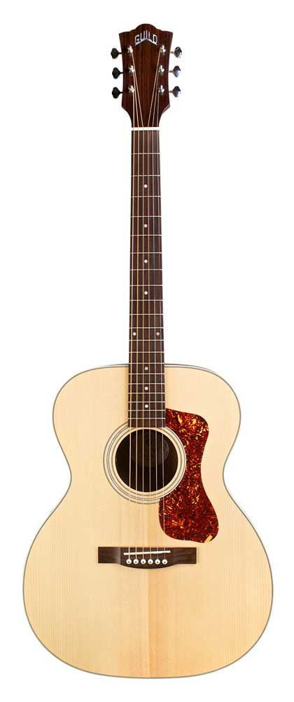 Guild OM-240E Westerly Collection Acoustic Guitar, Archback Solid Top - Natural