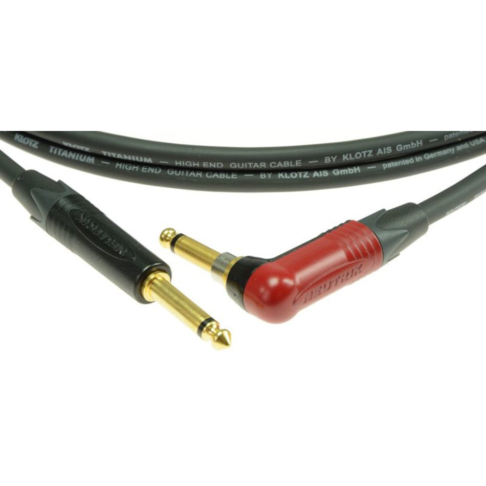 Klotz Inst Cable Titanium Instrument Cable, Straight to Angle, 1/4 in. to 1/4 in. - 15 ft.