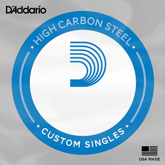 D'Addario PL018 Single Plain Steel String for Acoustic or Electric Instruments