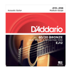 DAddario EJ12 80 12 Bronze Acoustic Guitar Strings Medium 13-56 - Bananas At Large®