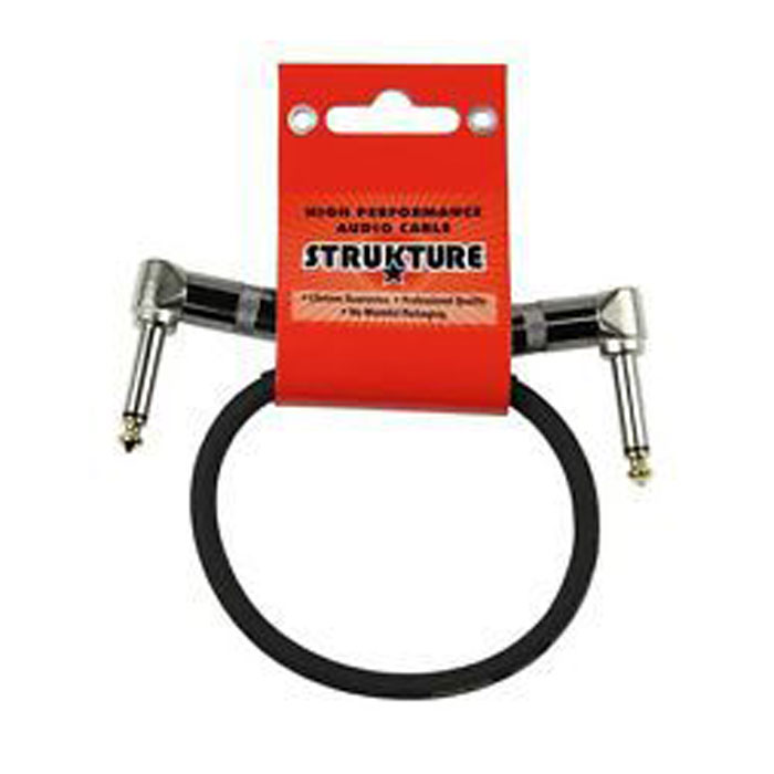 Strukture SC01RR 1ft Instrument Cable Right Angle plugs - Bananas at Large