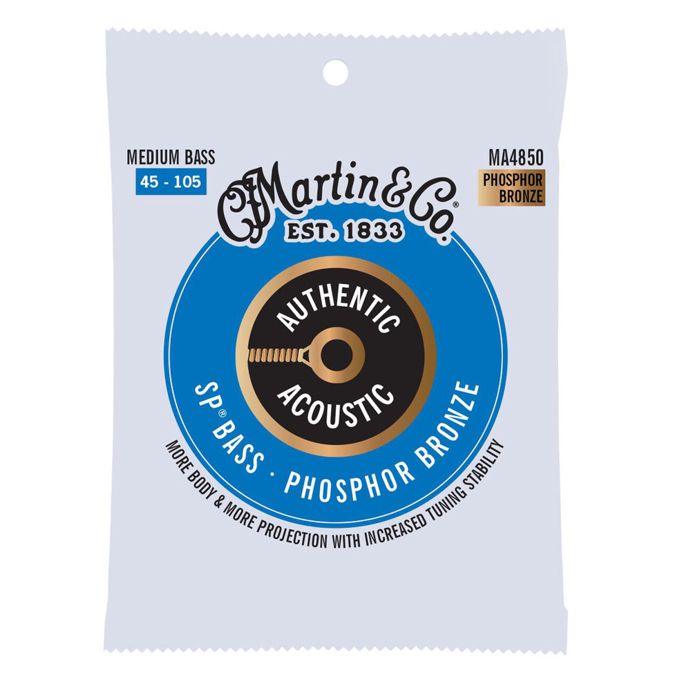 Martin MA4850 Authentic  SP Bass 92-8 Acoustic Bass Strings - Medium