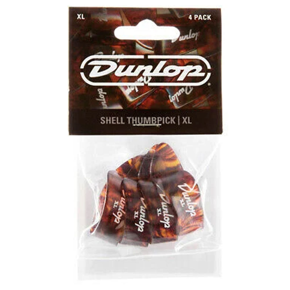 Dunlop 9024P Plastic Thumb Picks (4 Pack) - Extra Large, Shell