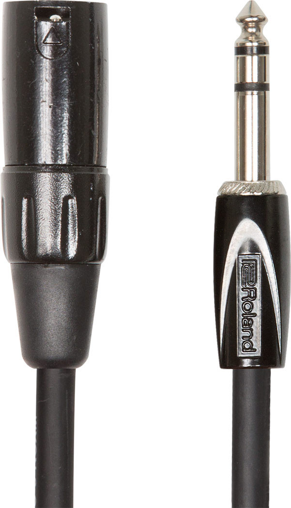 Roland RCC-10-TRXM Black Series 10ft Balanced Interconnect Cable with 1/4 in. TRS Male to XLR Male - Bananas at Large