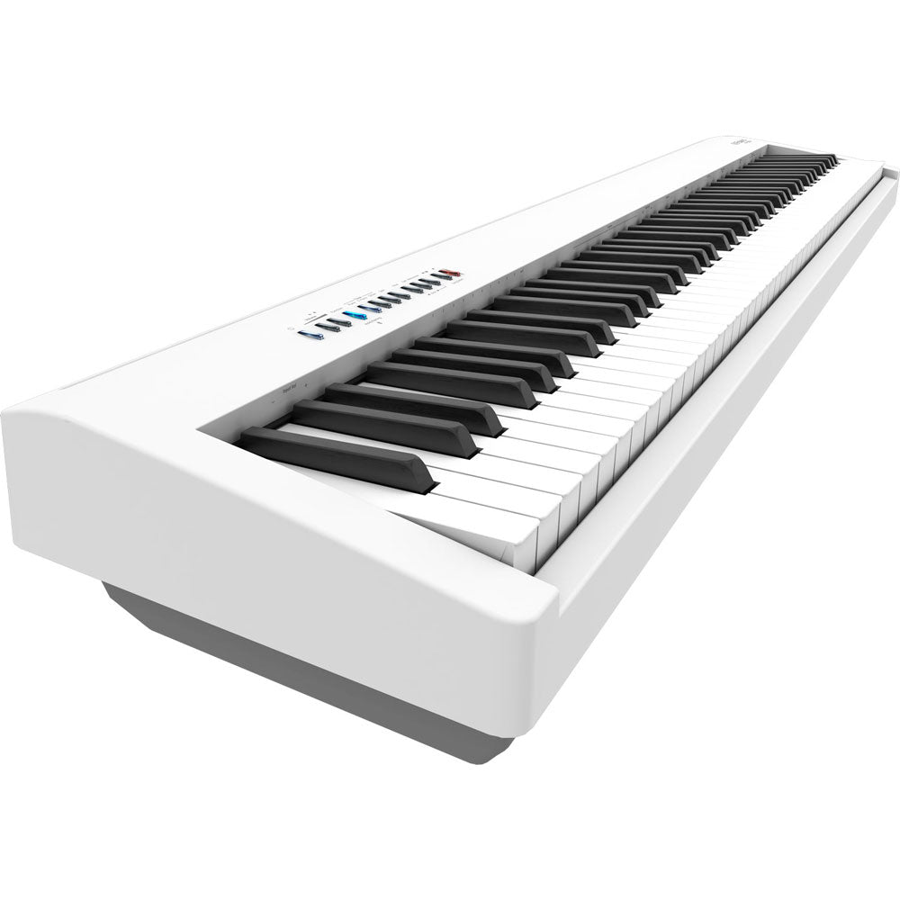 Roland FP-30X Weighted 88-Key Digital Piano with Pedal and Music Rest - White - Bananas at Large®