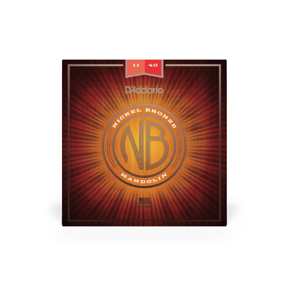 D'Addario NBM1140 Mandolin String Set - Nickel Bronze Wound Medium - 11-40 - Bananas at Large®