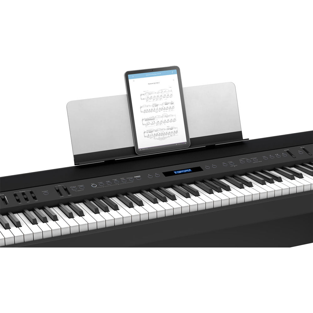Roland FP-90X Weighted 88-Key Digital Piano with Pedal and Music Rest - Black - Bananas at Large®