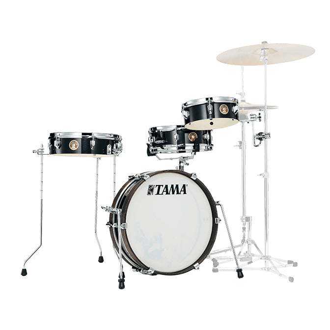 Tama Club-JAM Pancake 4-Piece Shell Pack with 18" Bass Drum - Hairline Black - Bananas at Large®