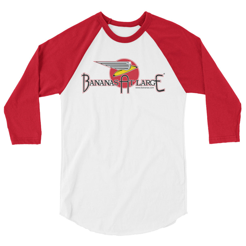 Bananas at Large® 3/4 Sleeve Raglan Shirt, Retro Logo - Unisex
