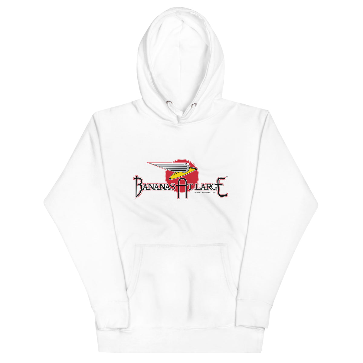 Bananas at Large® Pullover Hoodie, Retro Logo Unisex Bananas at Large® Musical Instruments